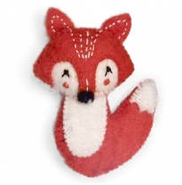 PAPOOSE - felt finger puppet, woodland fox